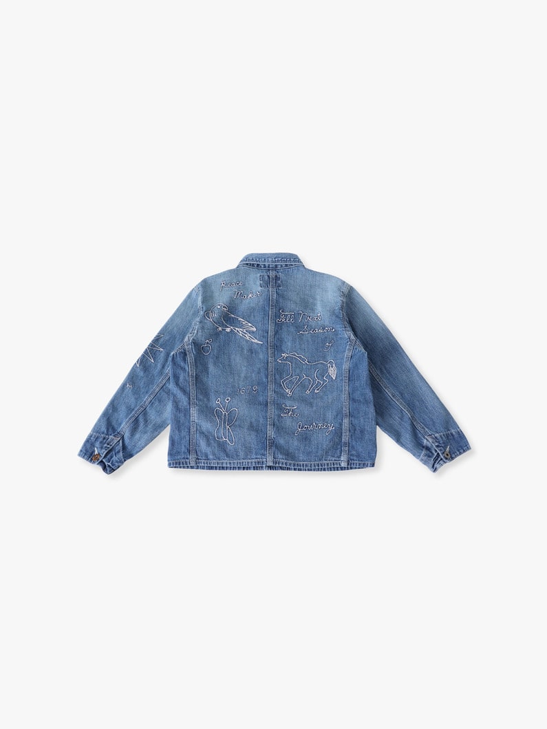 ワーク デニム ジャケット（135cm） 詳細画像 blue 1