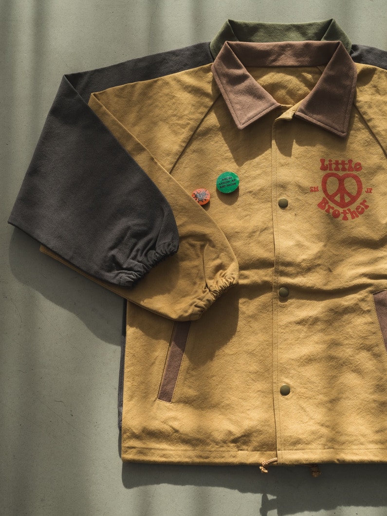 ラブ＆ピース ワーク ジャケット（ブラウン/チャコールグレー/110-150cm） 詳細画像 brown 6