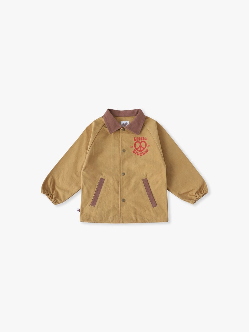 ラブ＆ピース ワーク ジャケット（ブラウン/チャコールグレー/110-150cm） 詳細画像 brown 1