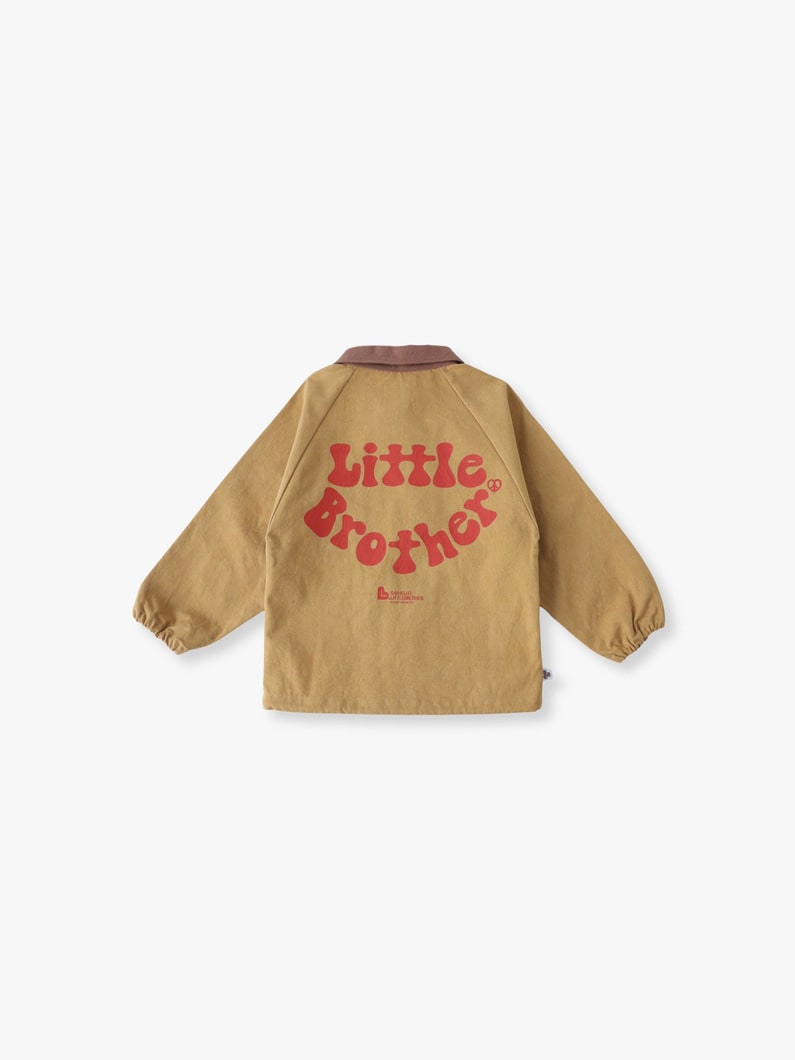 ラブ＆ピース ワーク ジャケット（ブラウン/チャコールグレー/110-150cm） 詳細画像 brown 2