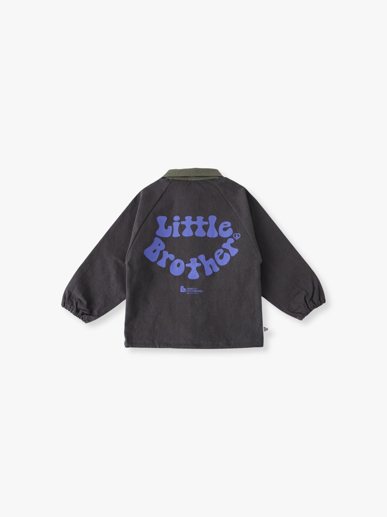 ラブ＆ピース ワーク ジャケット（ブラウン/チャコールグレー/110-150cm） 詳細画像 charcoal gray 2