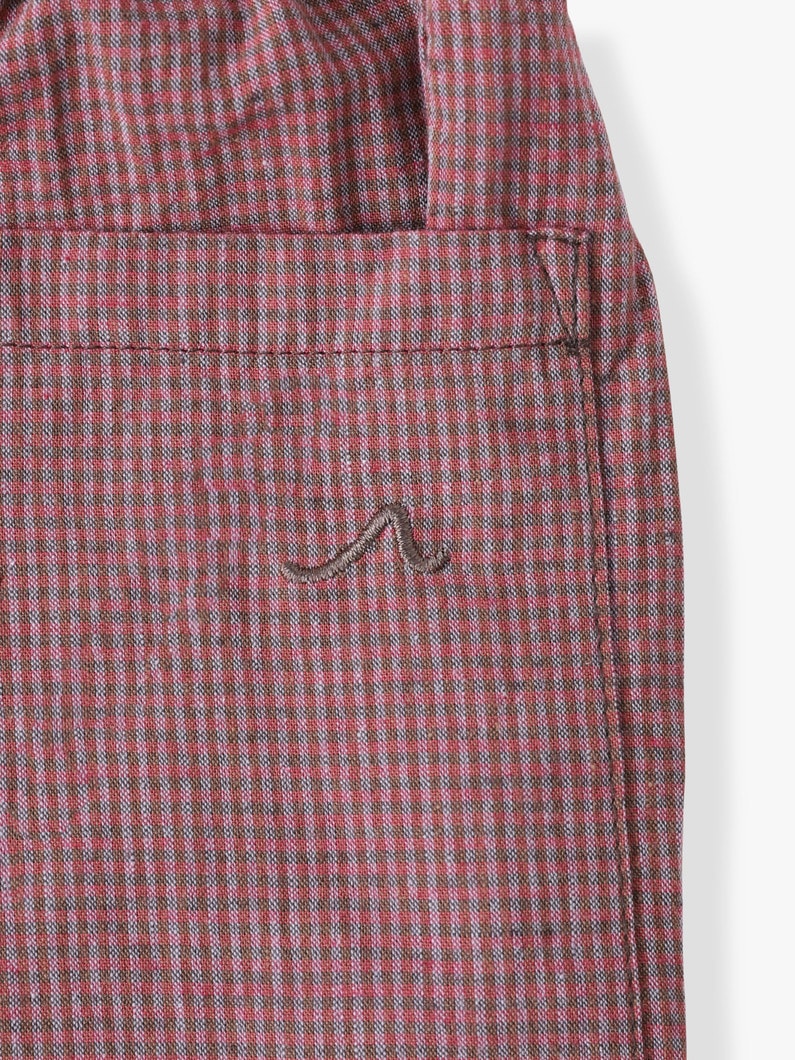 ギンガム チェック パンツ （レッド/グリーン/100-140cm） 詳細画像 red 2