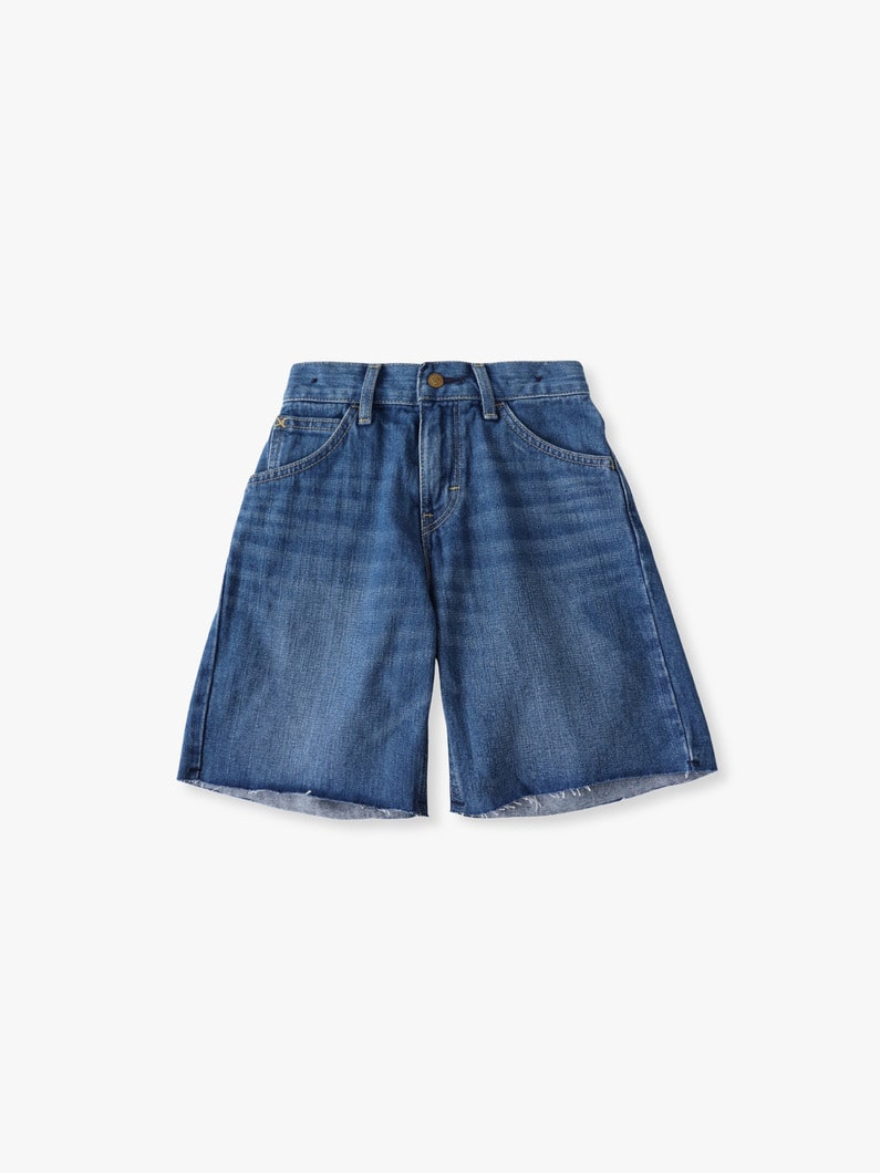 カットオフ バギー デニム ショーツ（100-140cm） 詳細画像 light blue 1