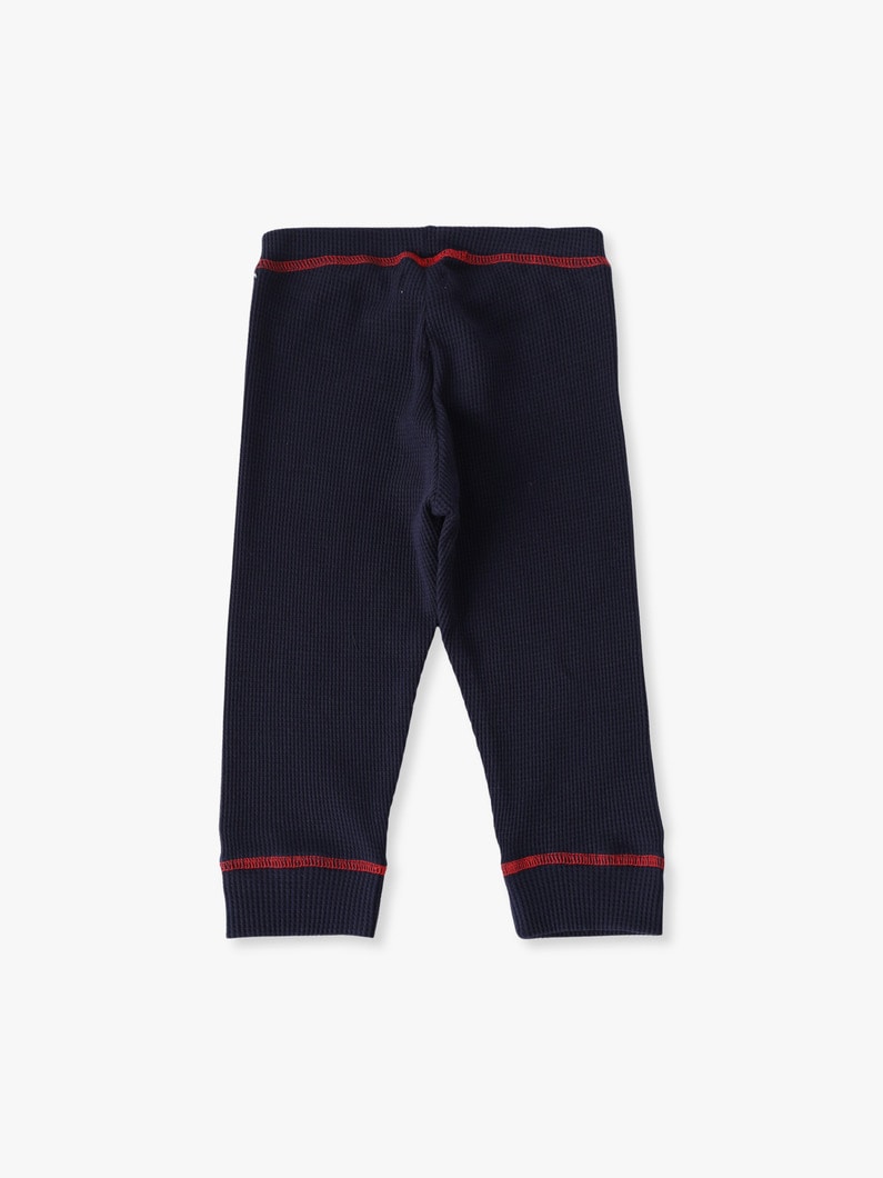 オーガニックコットン ワッフル レギンス（ライトイエロー/ライトブルー/ネイビー/70-110cm） 詳細画像 navy 1