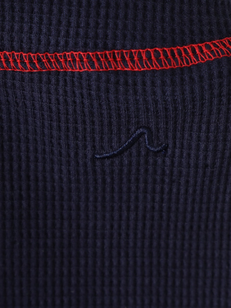 オーガニックコットン ワッフル レギンス（ライトイエロー/ライトブルー/ネイビー/70-110cm） 詳細画像 navy 2