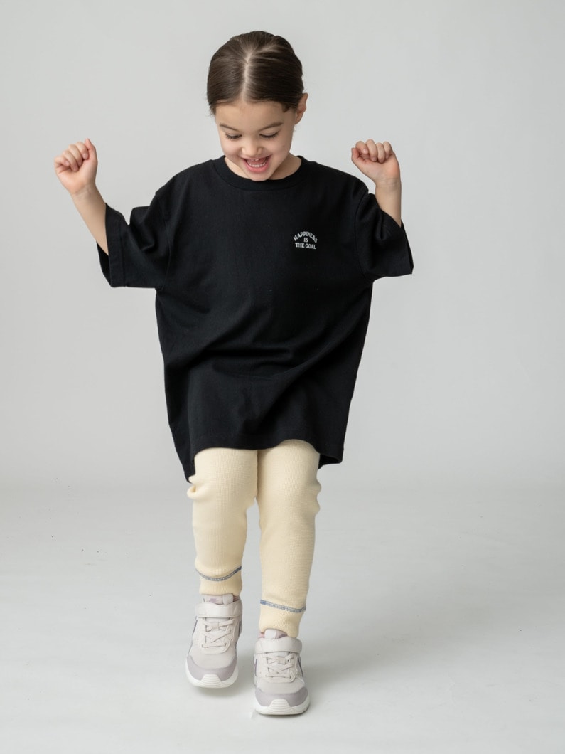 オーガニックコットン ワッフル レギンス（ライトイエロー/ライトブルー/ネイビー/70-110cm） 詳細画像 light yellow 6