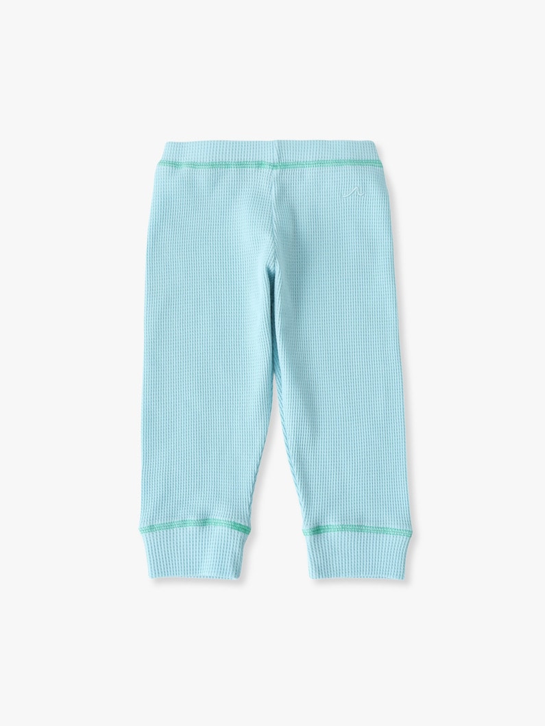 オーガニックコットン ワッフル レギンス（ライトイエロー/ライトブルー/ネイビー/70-110cm） 詳細画像 light blue