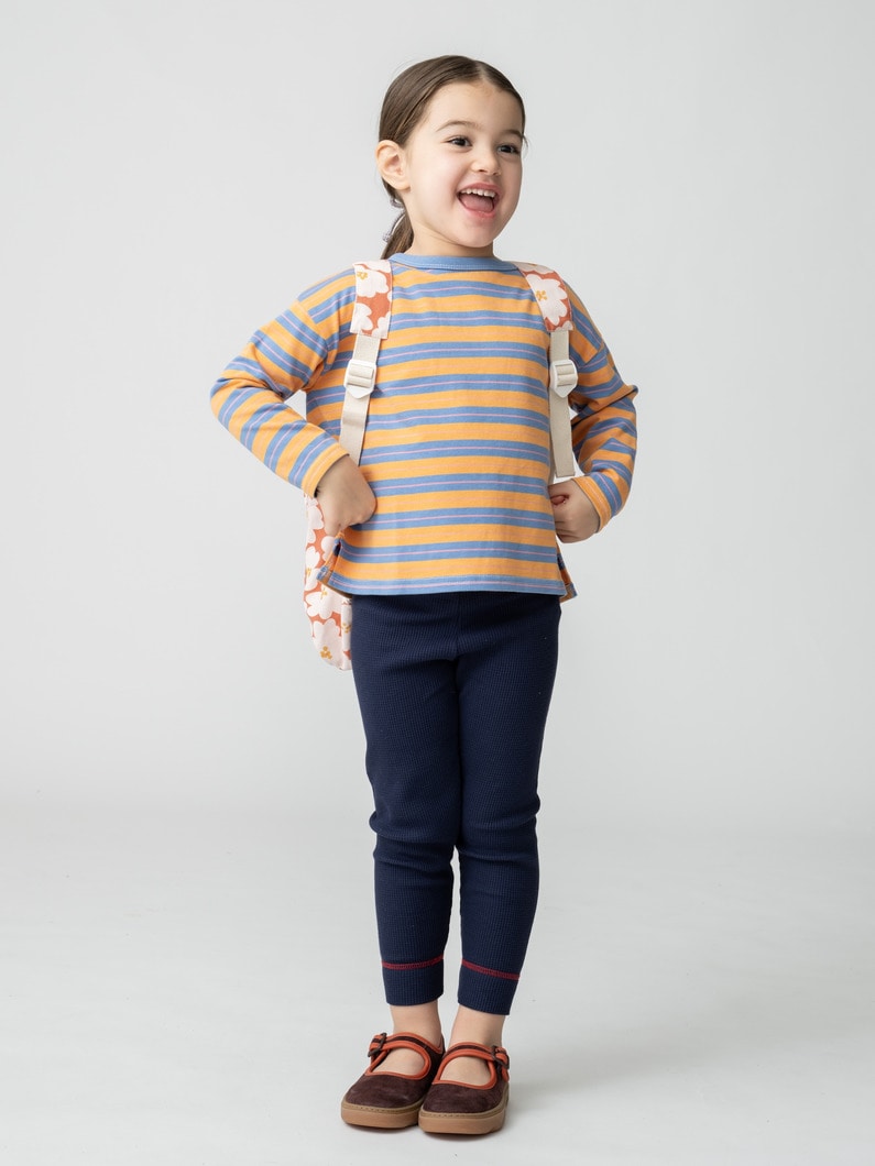 オーガニックコットン ワッフル レギンス（ライトイエロー/ライトブルー/ネイビー/70-110cm） 詳細画像 navy 1