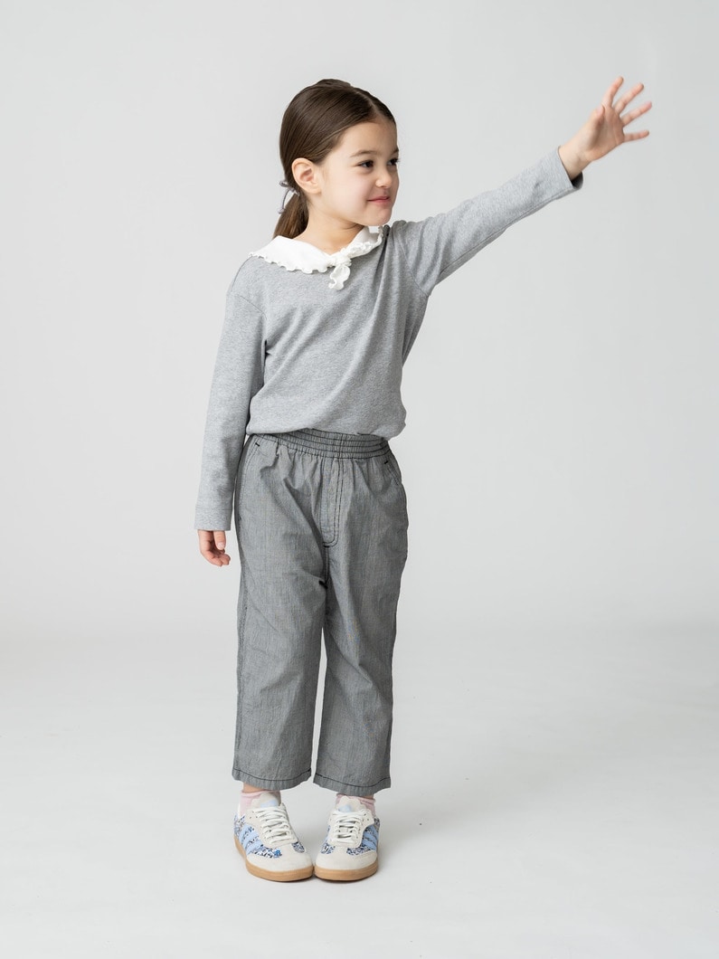 ワッシャー チェック パンツ（100-140cm） 詳細画像 black 1