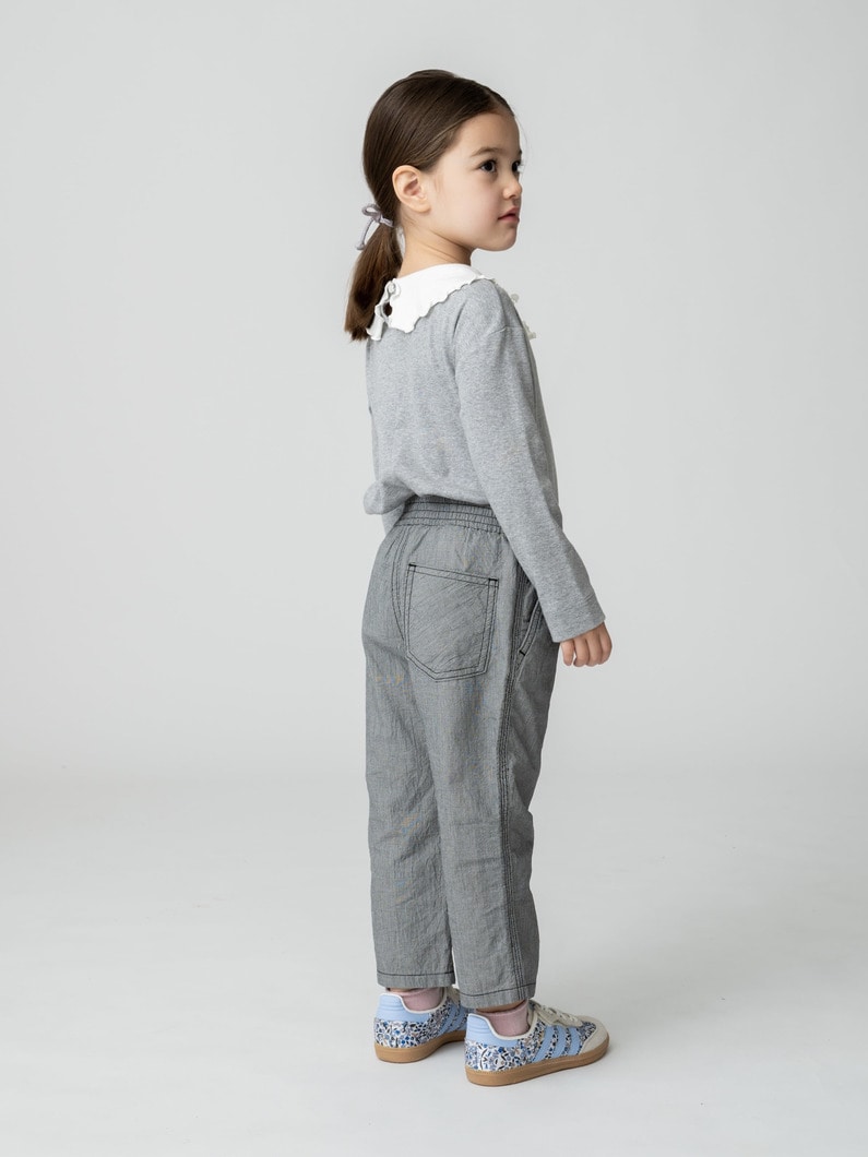 ワッシャー チェック パンツ（100-140cm） 詳細画像 black 2