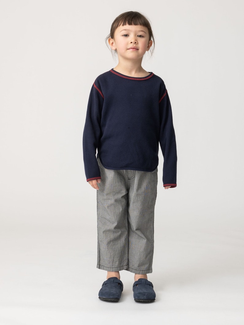 ワッシャー チェック パンツ（100-140cm） 詳細画像 black 4