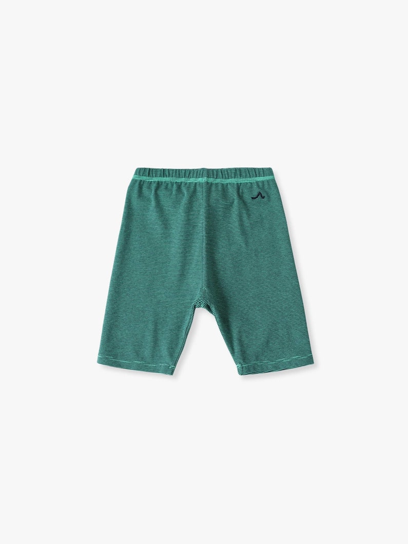 ストライプ ハーフ レギンス（ピンク/グリーン/100-140cm） 詳細画像 green 3