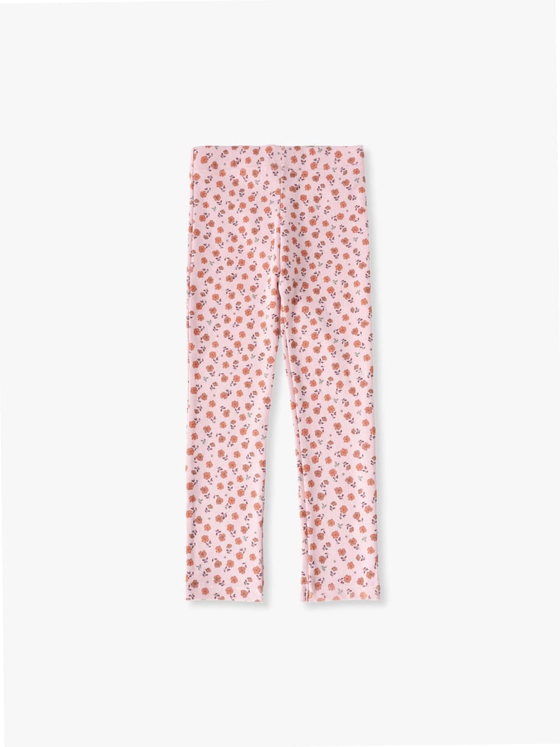 フラワー プリント レギンス（オートミール/ピンク/ブルー/100-140cm） 詳細画像 pink 5