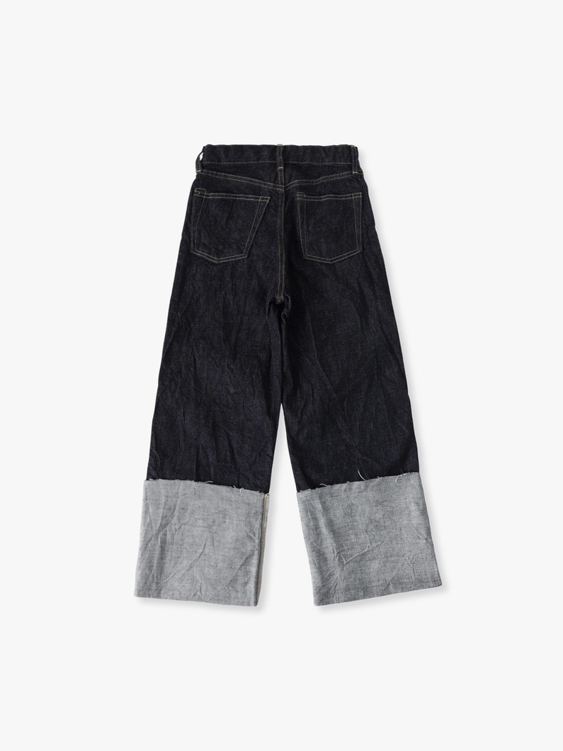 ロールアップ デニム パンツ（135cm） 詳細画像 navy 1
