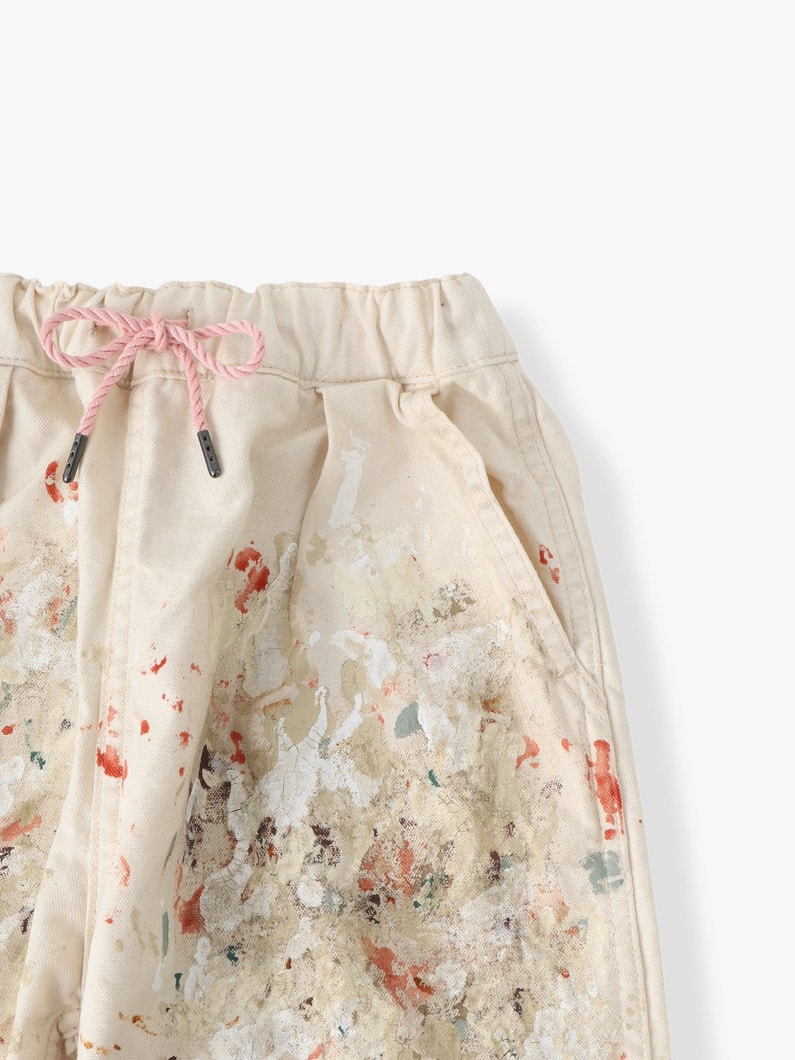 ペイント デザイン ワーク パンツ（ホワイト/105-125cm） 詳細画像 white 2