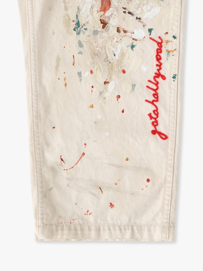 ペイント デザイン ワーク パンツ（ホワイト/105-125cm） 詳細画像 white 3