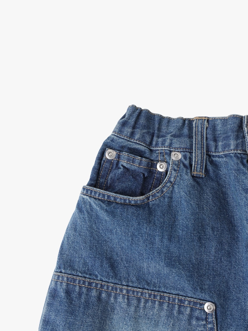 ダブルニー デニム ショーツ（105-125cm） 詳細画像 blue 3