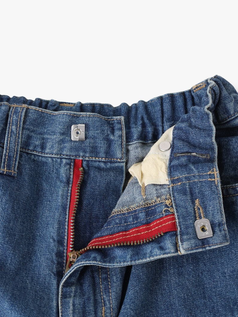 ダブルニー デニム ショーツ（135cm） 詳細画像 blue 2