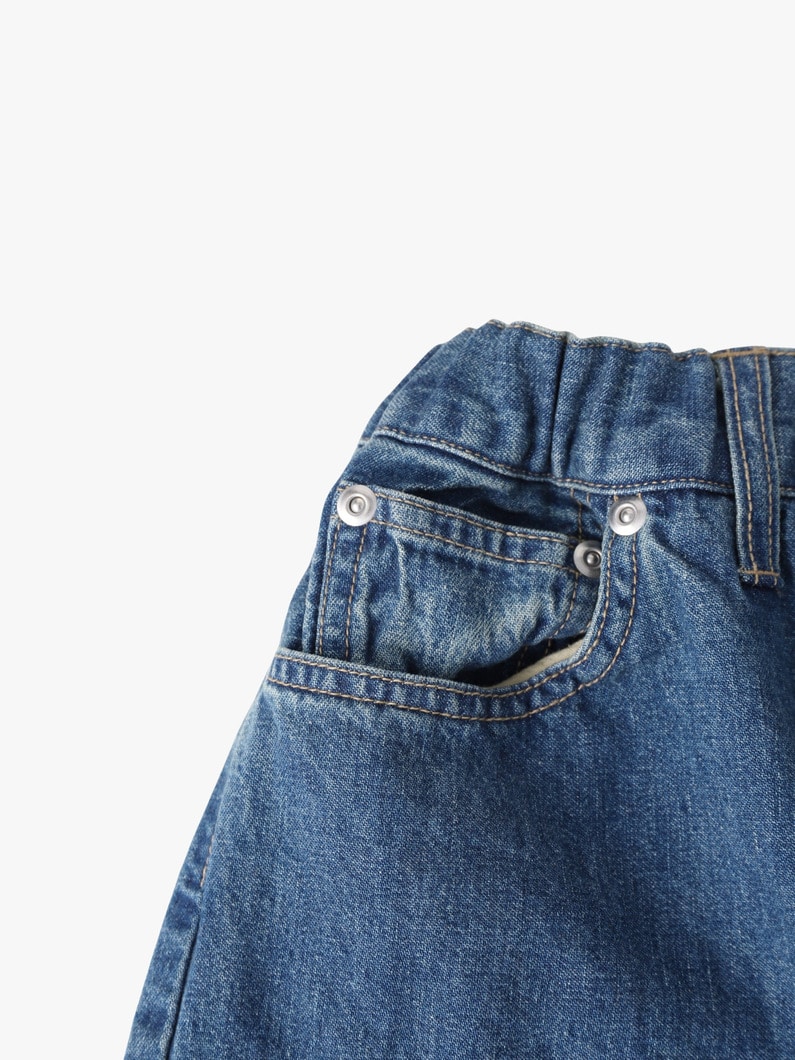 ダブルニー デニム ショーツ（135cm） 詳細画像 blue 3