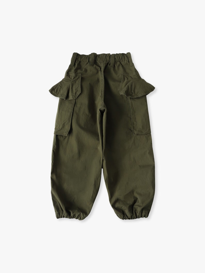 ラッフルド フラップポケット ウェザークロス パンツ（105-125cm） 詳細画像 khaki 1
