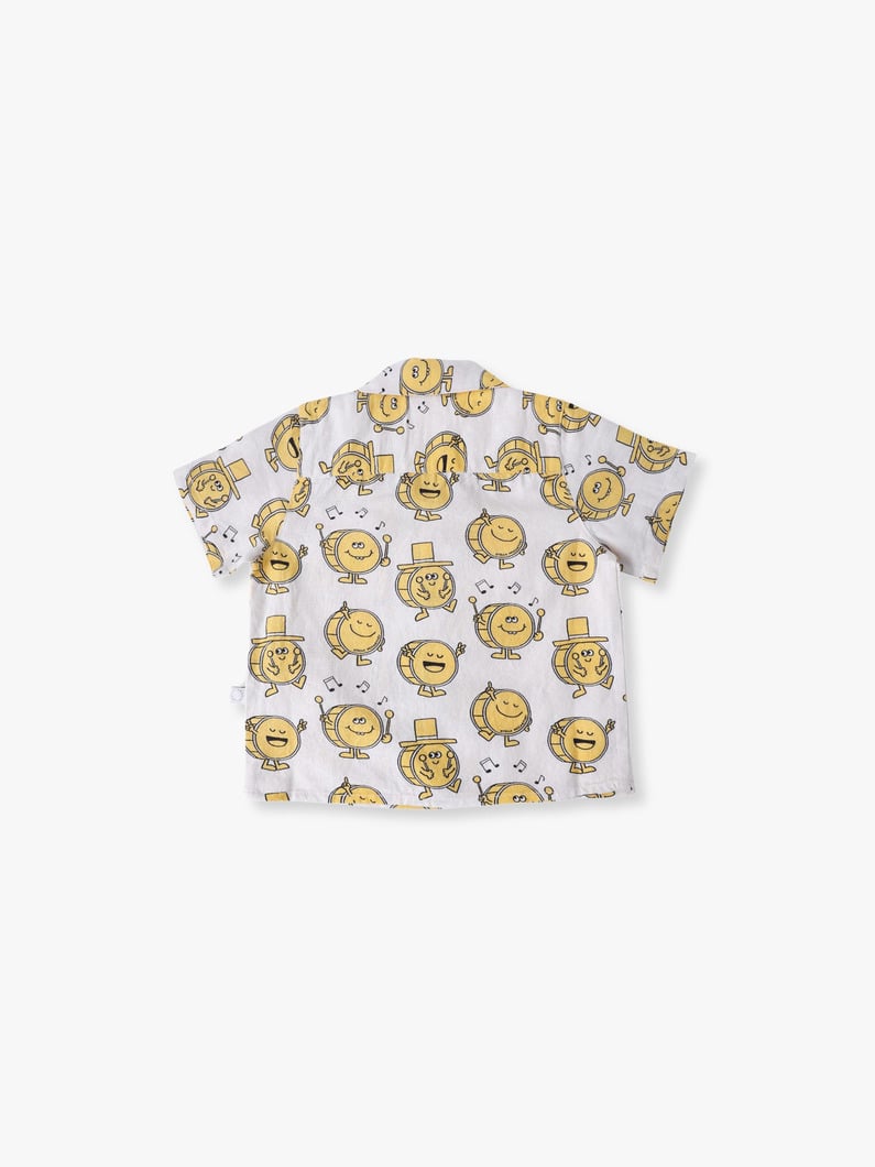 ドラムプリント ショートスリーブ シャツ（12-18M） 詳細画像 ivory 1