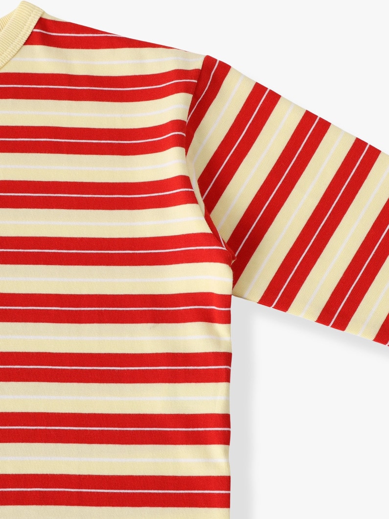 マルチ ストライプ  ロングスリーブ ティー（オレンジ/レッド/100-140cm） 詳細画像 red 2