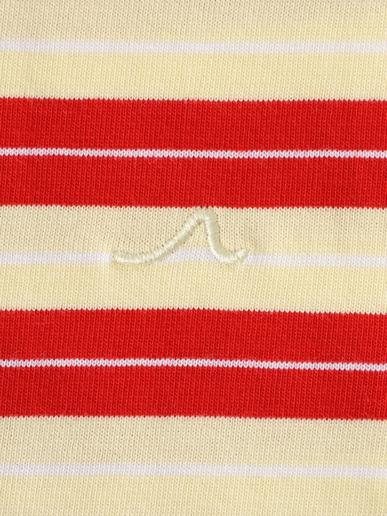 マルチ ストライプ  ロングスリーブ ティー（オレンジ/レッド/100-140cm） 詳細画像 red 4