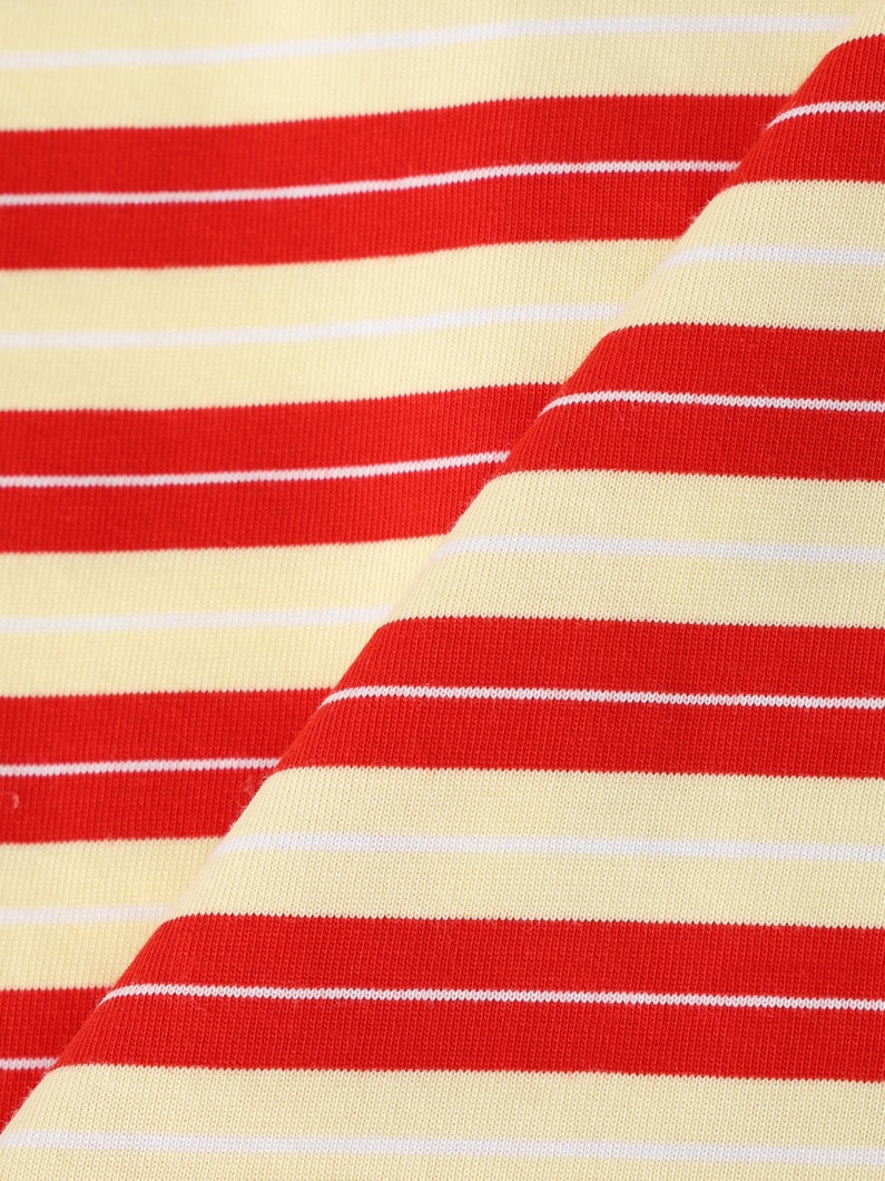 マルチ ストライプ  ロングスリーブ ティー（オレンジ/レッド/100-140cm） 詳細画像 red 5