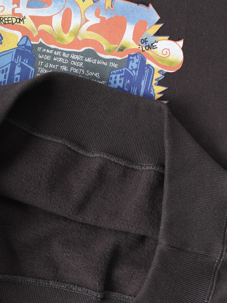 グラフィティ プリント スウェット シャツ（レッド/チャコールグレー/100-140cm） 詳細画像 charcoal gray 3