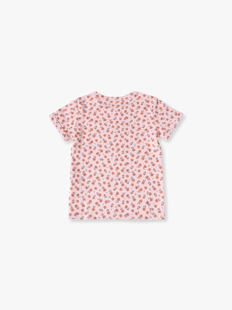 フラワー プリント ティー（オートミール/ピンク/ブルー/100-140cm） 詳細画像 pink 1