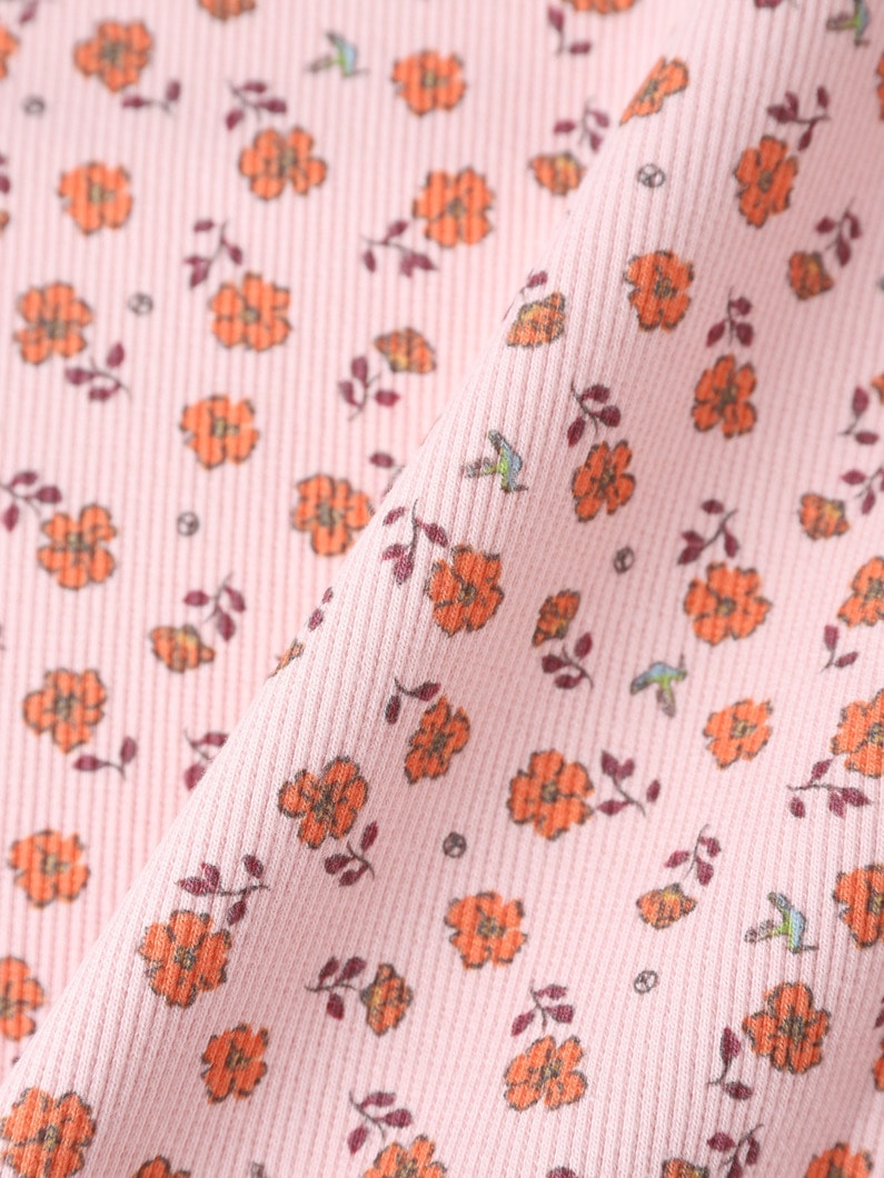 フラワー プリント ティー（オートミール/ピンク/ブルー/100-140cm） 詳細画像 pink 4
