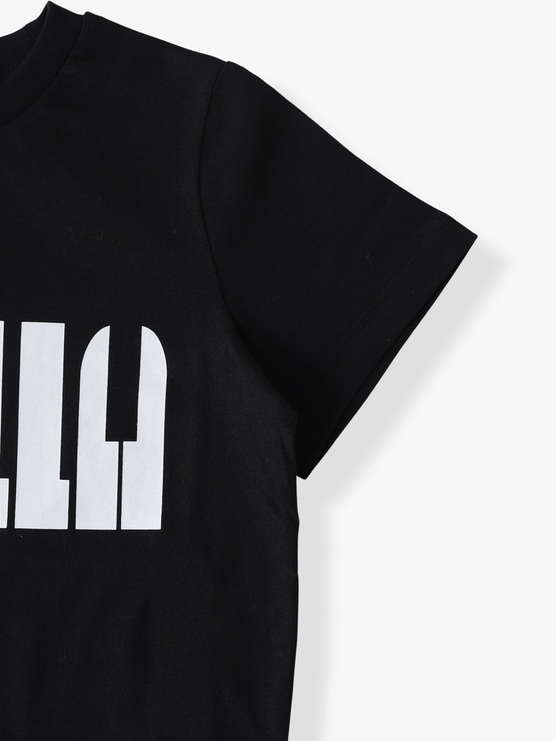 ロゴ プリント コットン ティー（4-10Y） 詳細画像 black 2