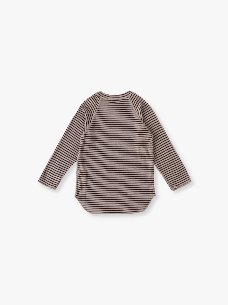 タイニー ウール ロングスリーブ ティー（ベージュ/110-120cm） 詳細画像 beige 1