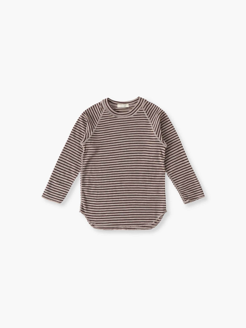 タイニー ウール ロングスリーブ ティー（ベージュ/110-120cm） 詳細画像 beige 3