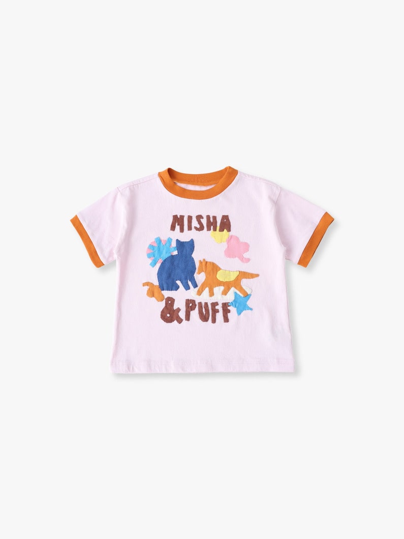 アニマル アップリケ ティー（ライトピンク/2-6Y） 詳細画像 light pink 1