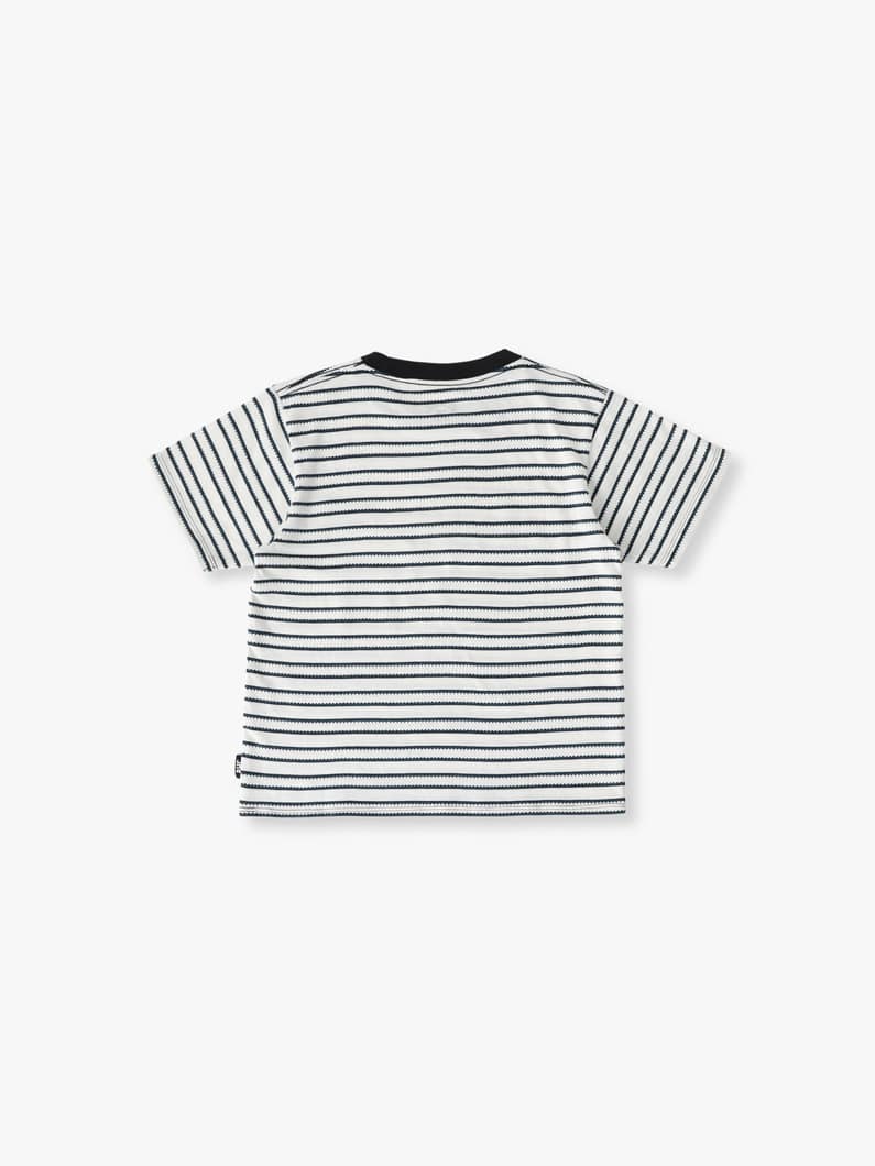 ジャカード ジャージー ストライプ ティー（ホワイト/ブラウン/100-160cm） 詳細画像 brown 1