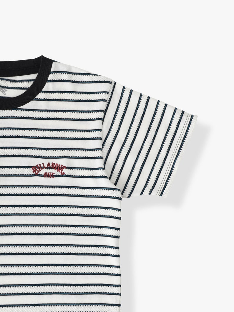 ジャカード ジャージー ストライプ ティー（ホワイト/ブラウン/100-160cm） 詳細画像 brown 2
