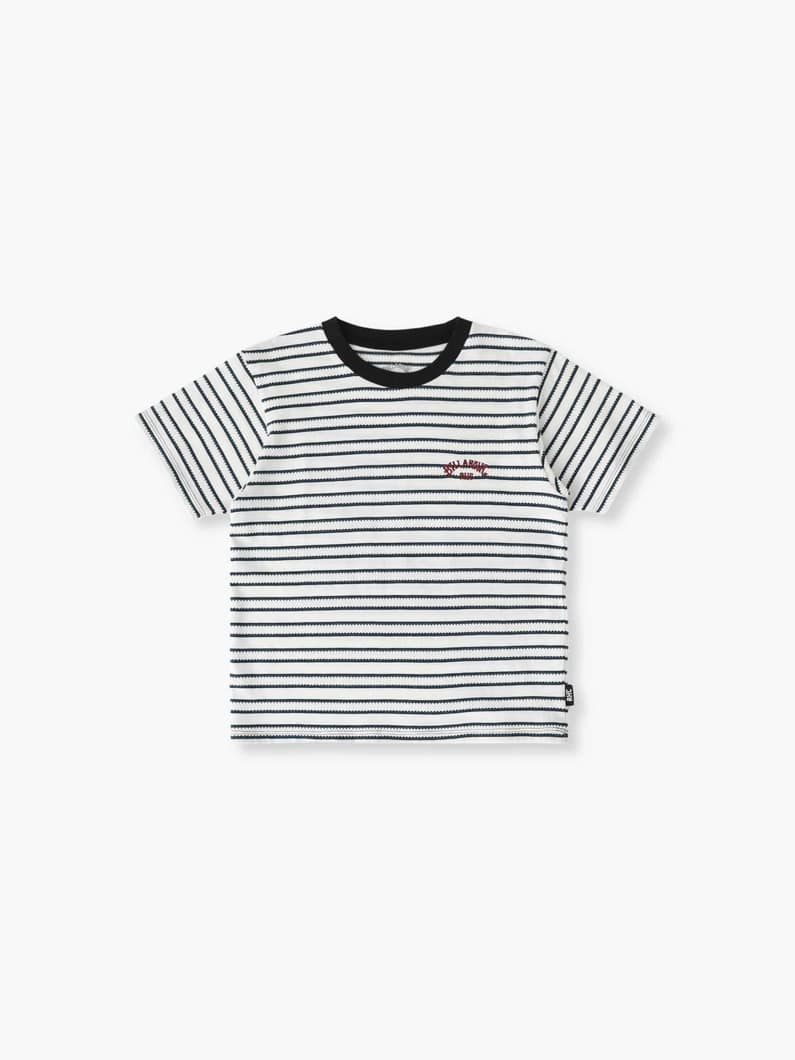 ジャカード ジャージー ストライプ ティー（ホワイト/ブラウン/100-160cm） 詳細画像 white 5
