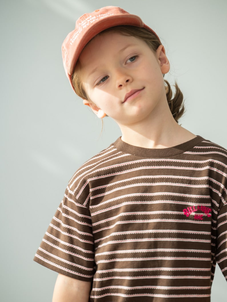 ジャカード ジャージー ストライプ ティー（ホワイト/ブラウン/100-160cm） 詳細画像 brown 3