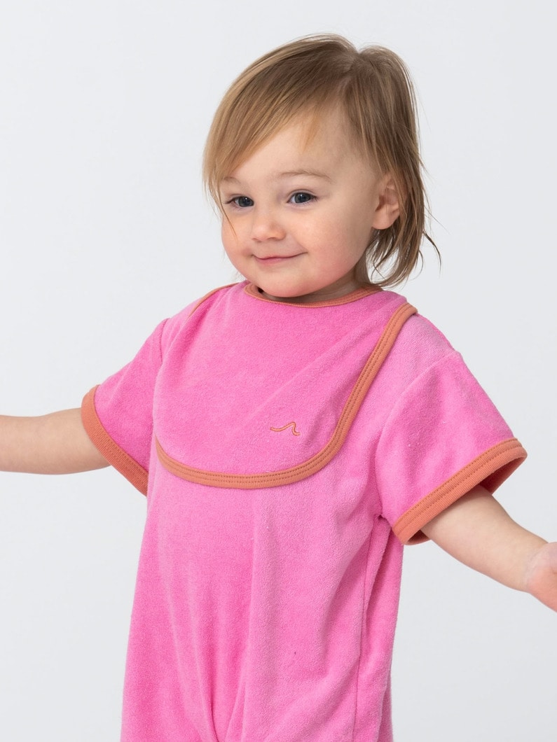 パイル ビブ（ピンク/ネイビー） 詳細画像 pink 1