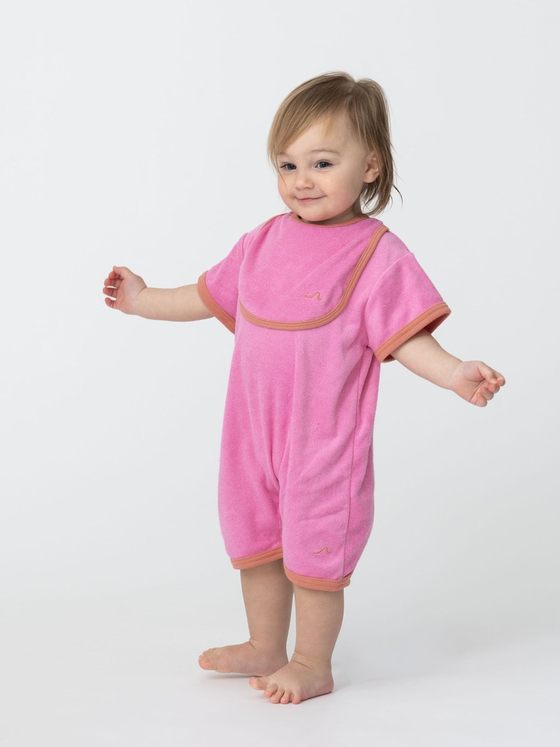 パイル ビブ（ピンク/ネイビー） 詳細画像 pink 3