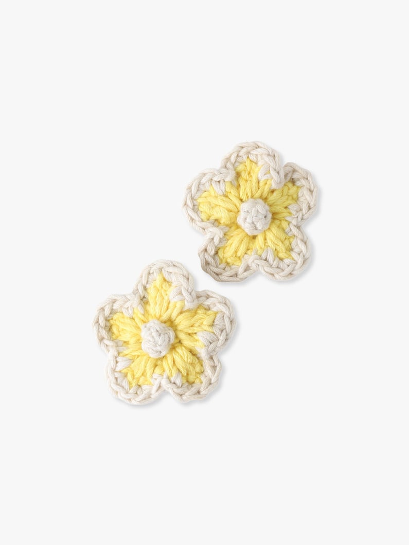 ミディアム フラワー クリップ セット 詳細画像 yellow 1