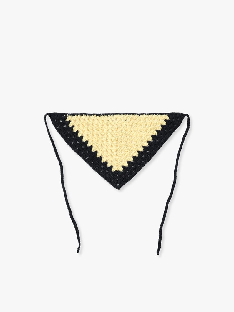 トライアングル ニット スカーフ 詳細画像 yellow 1