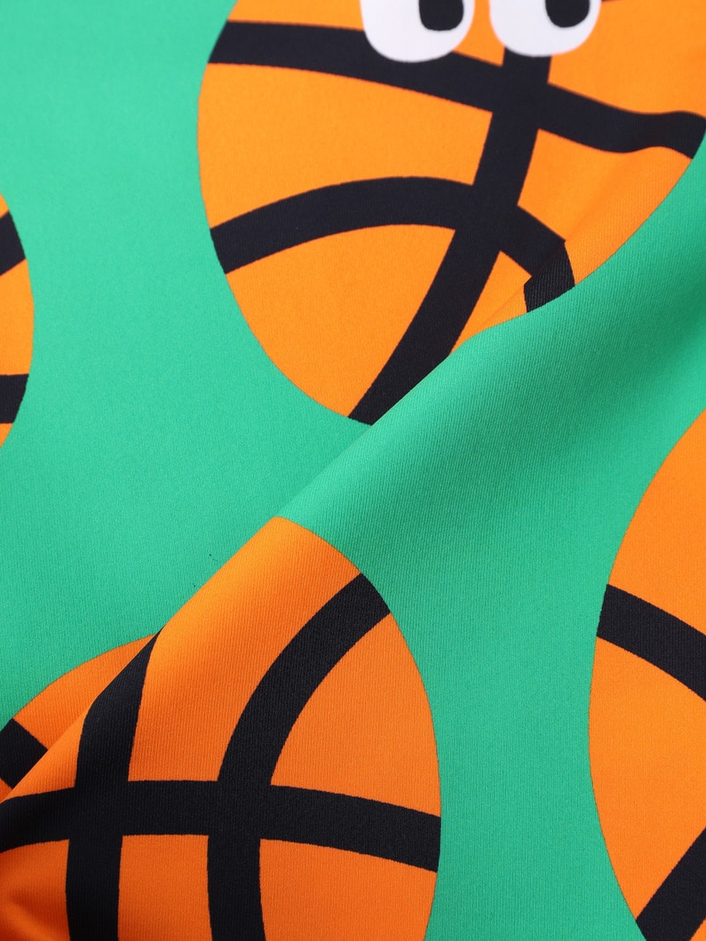 バスケットボール プリント ラッシュガード（3-4Y） 詳細画像 khaki 3