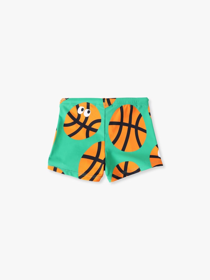 バスケットボール プリント スイムショーツ（3-4Y） 詳細画像 khaki 1