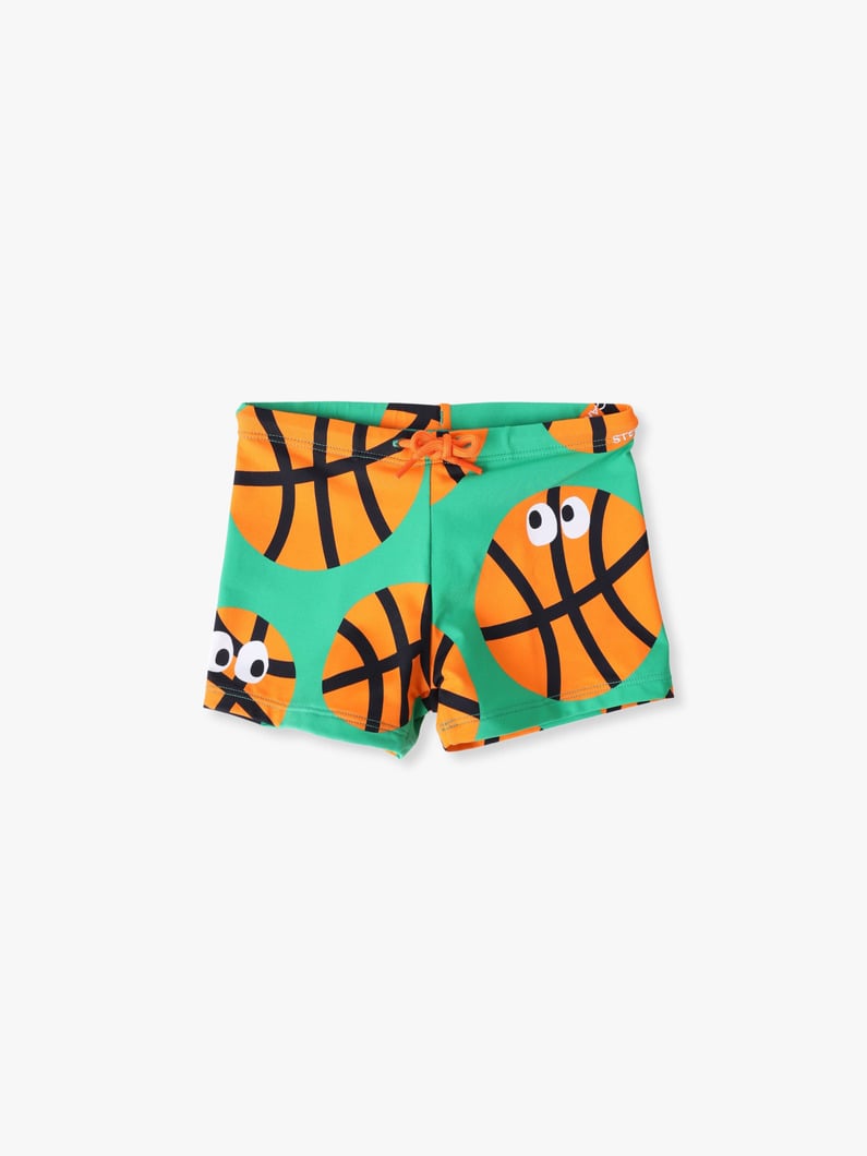 バスケットボール プリント スイムショーツ（3-4Y） 詳細画像 khaki 1