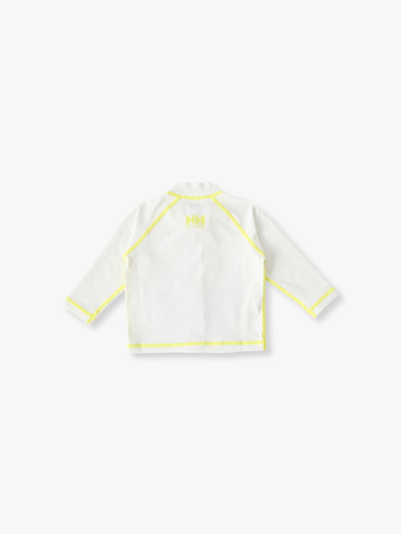 フルジップ ベビーラッシュ ガード（オフホワイト/イエロー/80-90cm） 詳細画像 off white 1