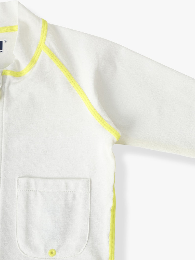 フルジップ ベビーラッシュ ガード（オフホワイト/イエロー/80-90cm） 詳細画像 off white 2