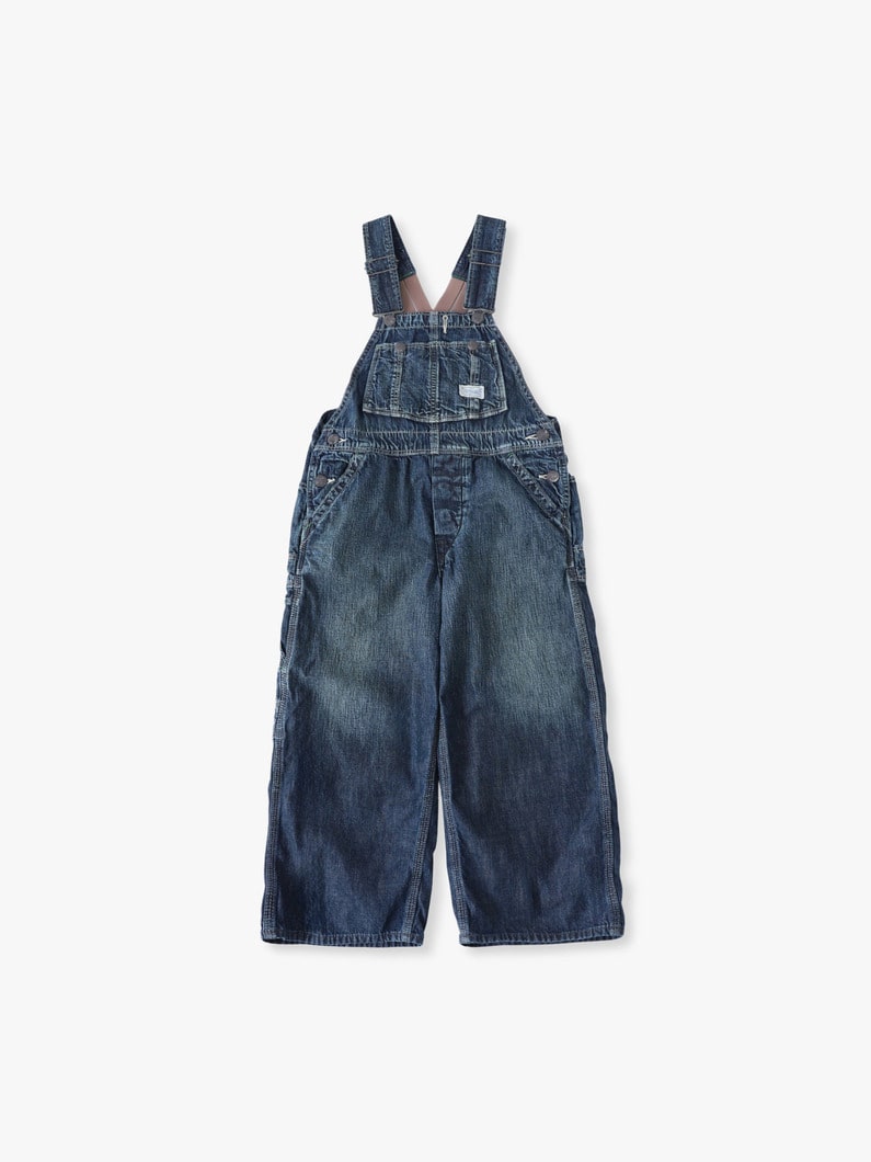 8 オンス デニム オーバーオール（ネイビー/105-125cm） 詳細画像 navy 1