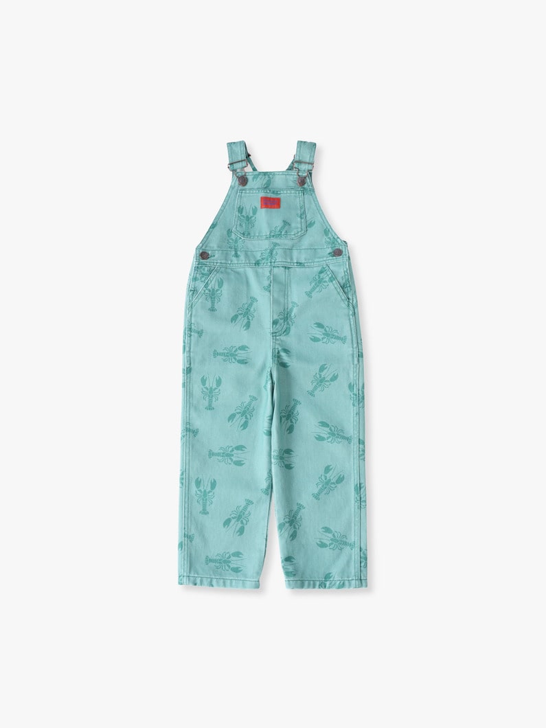 クレイフィッシュ モチーフ オーバーオール（ライトグリーン/24M-3Y） 詳細画像 light green 1